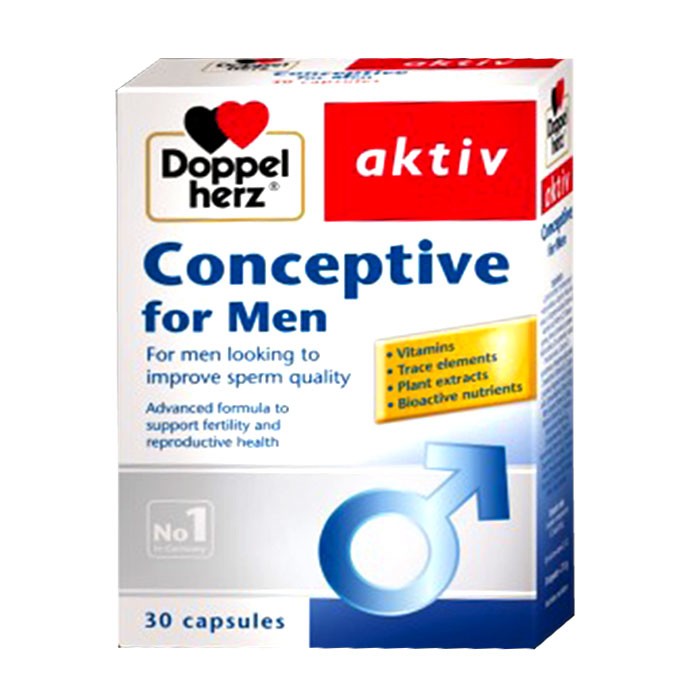 Viên uống hỗ trợ điều trị hiếm muộn cho nam Doppelherz Conceptive for Men 30 viên 1 Viên uống hỗ trợ điều trị hiếm muộn cho nam Doppelherz Conceptive for Men 30 viên