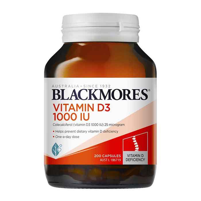 Viên uống bổ xương Blackmores Vitamin D3 1000IU 200 viên 1 Viên uống bổ xương Blackmores Vitamin D3