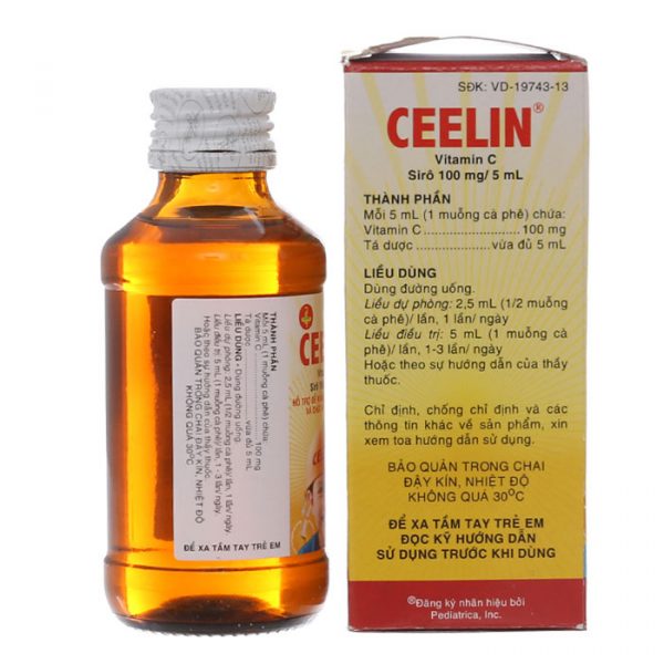 Siro bổ sung Vitamin C cho trẻ em Ceelin 60ml