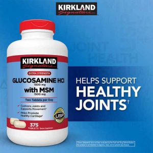 Viên uống bổ khớp Kirkland Glucosamine HCL 1500mg with MSM 1500mg 375 viên