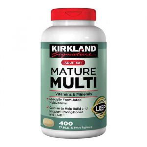 Viên uống bổ sung Kirkland Mature Multi Vitamins & Minerals Adult 50+ 400 viên