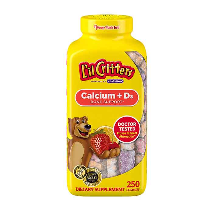 Kẹo dẻo cho xương chắc khỏe L’il Critters Calcium + D3 250 viên 1 Kẹo dẻo cho xương chắc khỏe L’il Critters Calcium + D3 250 viên