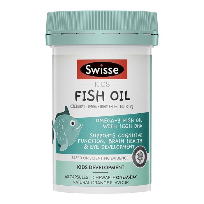 Viên uống bổ não cho trẻ em Swisse Kids Fish Oil 60 viên 1 Viên uống dầu cá cho trẻ em Swisse Kids Fish Oil 60 viên