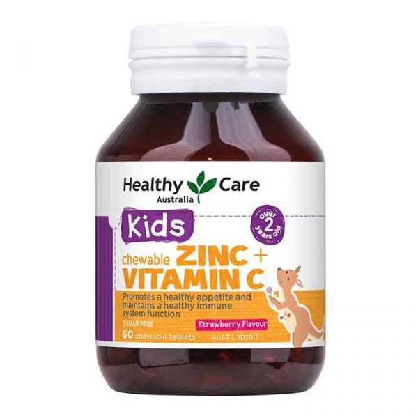 Viên nhai bổ xương cho bé Healthy Care Kids Calcium+Vitamin D3 60 viên