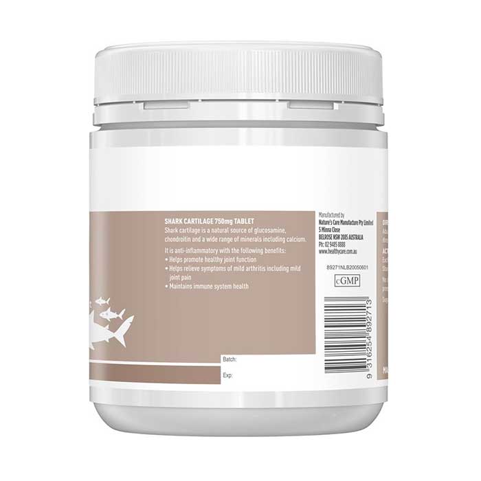 Viên sụn cá mập Healthy Care Shark Cartilage 750mg 200 viên 2 Viên sụn cá mập Healthy Care Shark Cartilage 750mg 200 viên - Ảnh 2