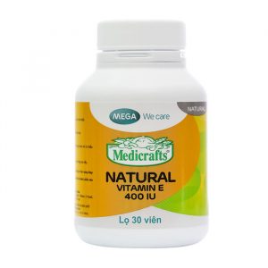 Viên uống bổ sung Mega Medicrafts Natural Vitamin E 400 IU 30 viên