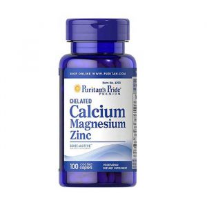 Puritans Pride Chelated Calcium Magnesium Zinc Hộp 100 Viên