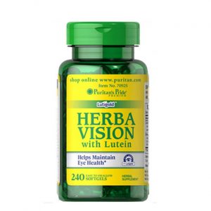 Viên uống bổ mắt Puritans Pride Herba Vision With Lutein Hộp 240 Viên