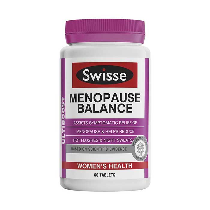 Viên uống cân bằng nội tiết tố Swisse Menopause Balance Women’s Health 60 Viên 1 Viên cân bằng mãn kinh Swisse Menopause Balance Women’s Health Hộp 60 viên