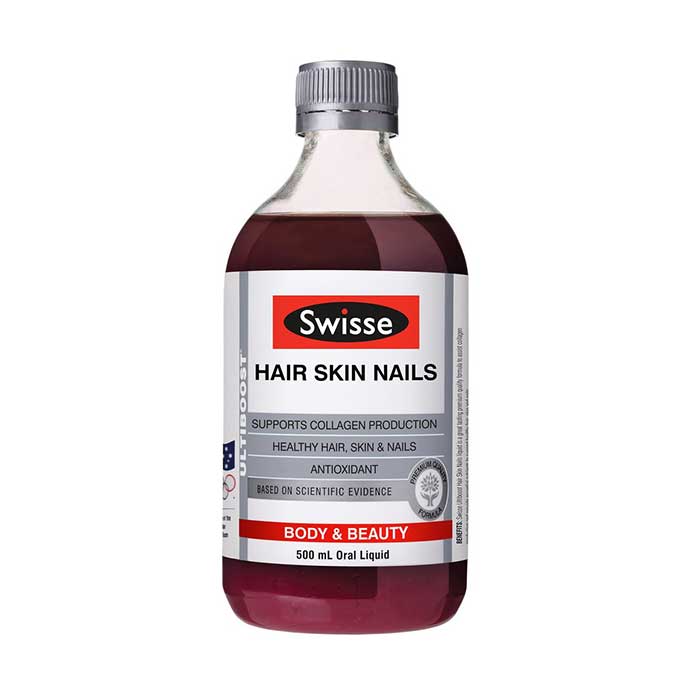 Nước uống đẹp da móng tóc Swisse Ultiboost Hair Skin Nails Liquid 500ml 1 Đẹp da móng tóc dạng nước Swisse Ultiboost Hair Skin Nails Liquid 500ml