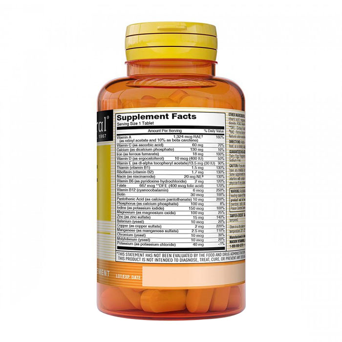 Viên uống bổ sung vitamin và khoáng chất Mason Daily Multiple Vitamins With Minerals 60 viên 2 Mason Daily Multiple Vitamins With Minerals 60 viên