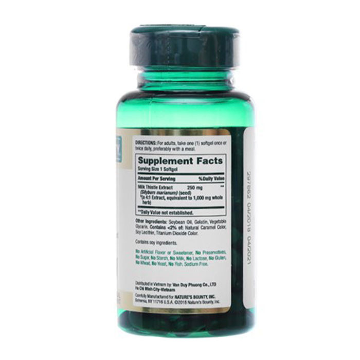 Milk Thistle 1000mg Nature’s Bounty 50 viên - Viên giải độc gan 3 Nature’s Bounty Milk Thistle 1000mg 50 viên