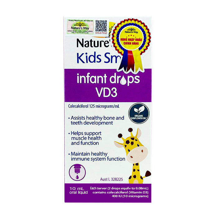 Nhỏ giọt bổ xung Vitamin D3 Nature's Way Kids Smart Infant Drops VD3 20ml 1 Nature' Way Kids Smart Infant Drops VD3 20ml
