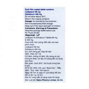 Hepcinat-LP 90/400mg Natco 28 viên - Thuốc kháng virus 5 Natco Hepcinat 28 viên