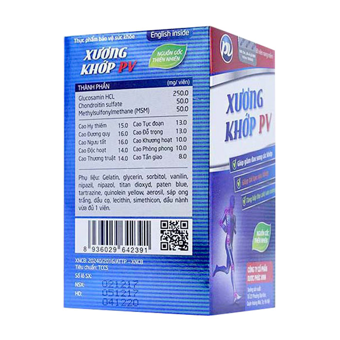 Viên uống Xương khớp PV 60 viên 2 Xương Khớp PV 60 viên