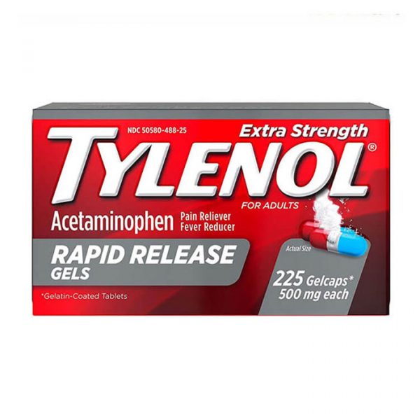 Tylenol Extra Strength Rapid Release Gels 500mg 225 viên
