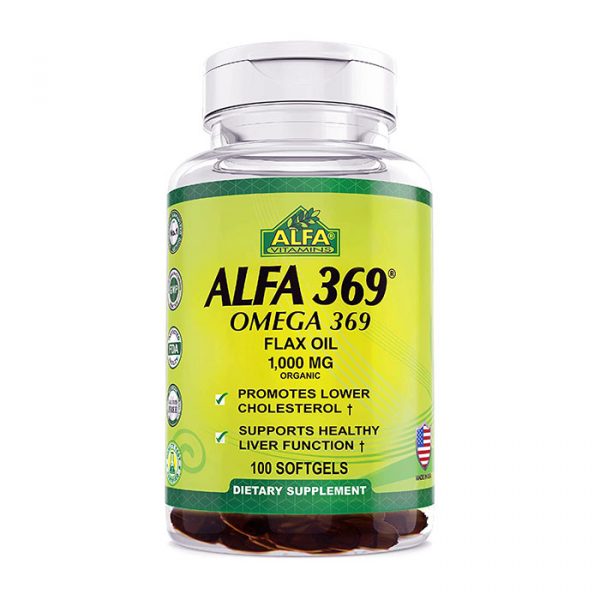 Alfa 369 Flax Oil 1000mg Alfa Vitamins 100 viên - Viên uống dầu cá