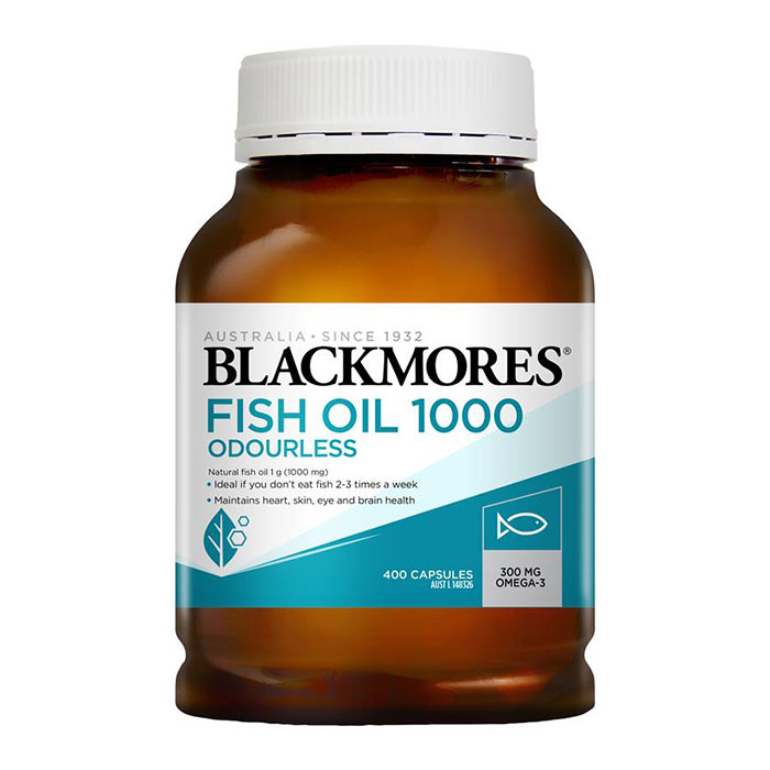 Blackmores Odourless Fish Oil 1000mg 400 viên - Dầu cá không mùi 1 Blackmores Odourless Fish Oil 1000mg 400 viên - Dầu cá không mùi