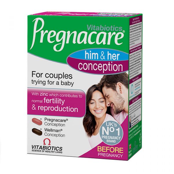 Pregnacare Him & Her Conception Vitabiotics 4 vỉ x 15 viên - Viên uống tăng khả năng thụ thai