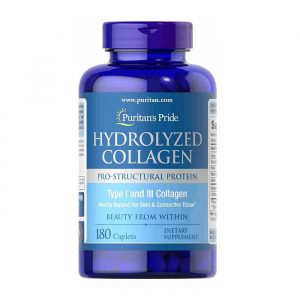 Puritan's Pride Hydrolyzed Collagen 180 viên - Viên uống Collagen thủy phân