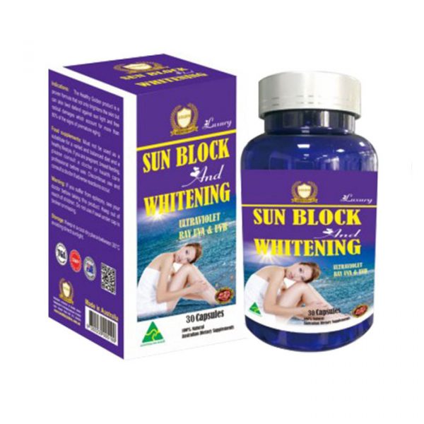 Sun Block And Whitening Skin 30 viên Healthy Golden - Viên uống trắng da
