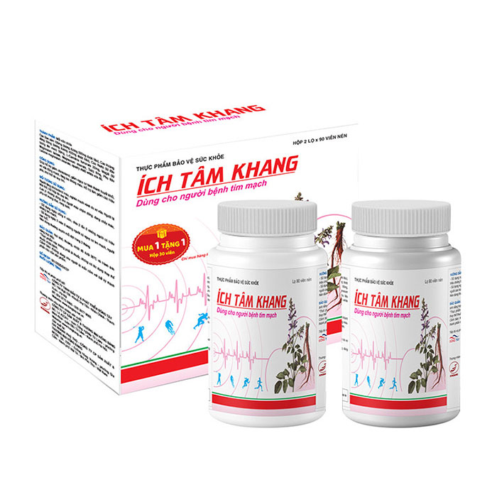 Ích Tâm Khang Hồng Bàng 2 lọ x 90 viên - Viên uống bổ tim mạch 1 Ích Tâm Khang Hồng Bàng 2 lọ x 90 viên - Viên uống bổ tim mạch