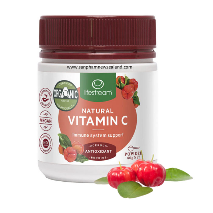 Natural Vitamin C Lifestream 60g - Bột uống bổ sung Vitamin C 1 Natural Vitamin C Lifestream 60g - Bột uống bổ sung Vitamin C