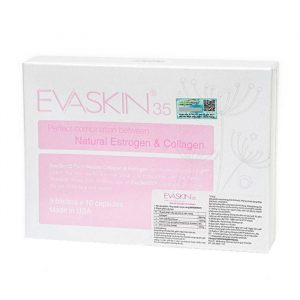 Evaskin 35 USV 3 vỉ x 10 viên - Viên uống sinh lý nữ