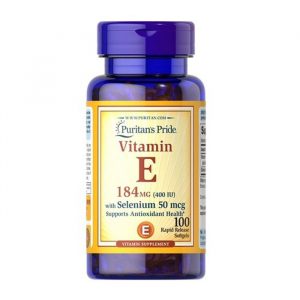 Vitamin E 184mg Puritan's Pride 100 viên - Viên uống đẹp da