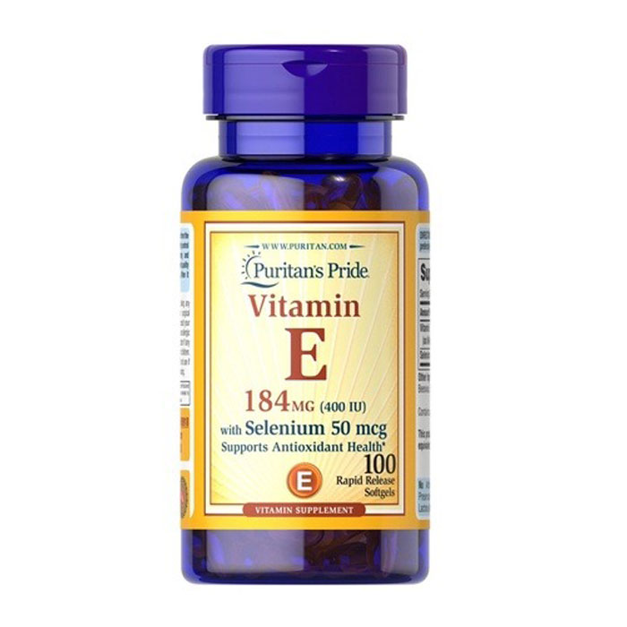 Vitamin E 184mg Puritan's Pride 100 viên - Viên uống đẹp da 1 Vitamin E 184mg Puritan's Pride 100 viên - Viên uống đẹp da