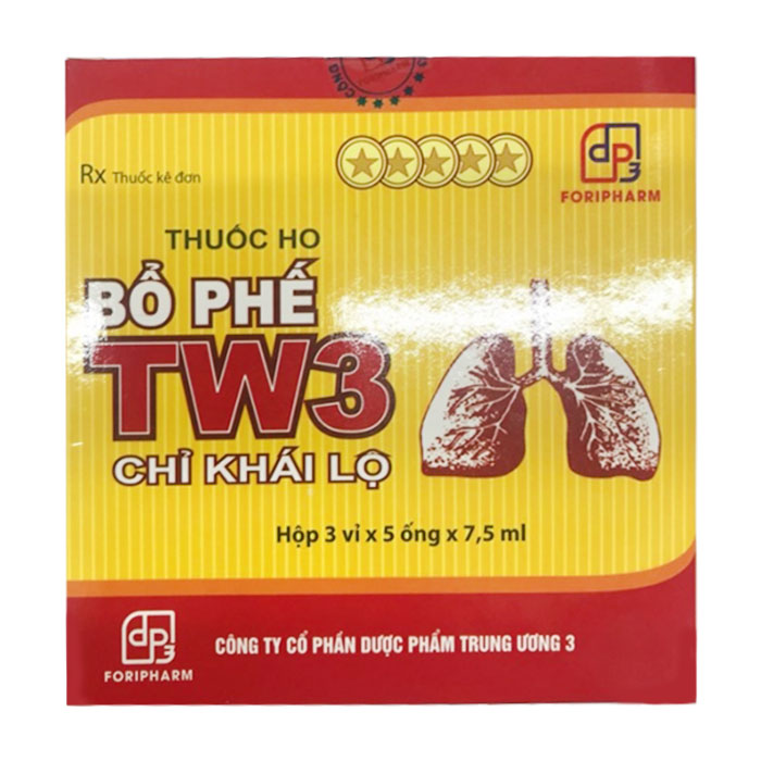 Bổ phế TW3 Chỉ Khái Lộ 3 vỉ x 5 ống x 7.5ml 1 Bổ phế TW3 Chỉ Khái Lộ 3 vỉ x 5 ống x 7.5ml