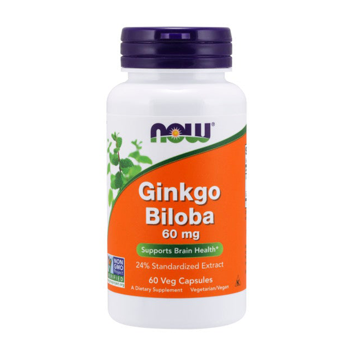 Ginkgo Biloba 60mg Now 60 viên - Viên uống bổ bão 1 Ginkgo Biloba 60mg Now 60 viên - Viên uống bổ bão