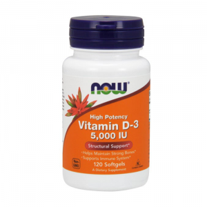 Vitamin D-3 5000IU Now 120 viên - Viên uống hỗ trợ hấp thu canxi cho trẻ