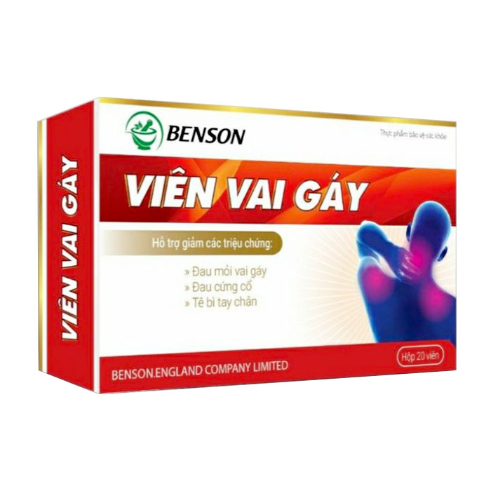 Viên Vai Gáy Benson 2 vỉ x 10 viên - Viên uống bổ khớp 1 Viên Vai Gáy Benson