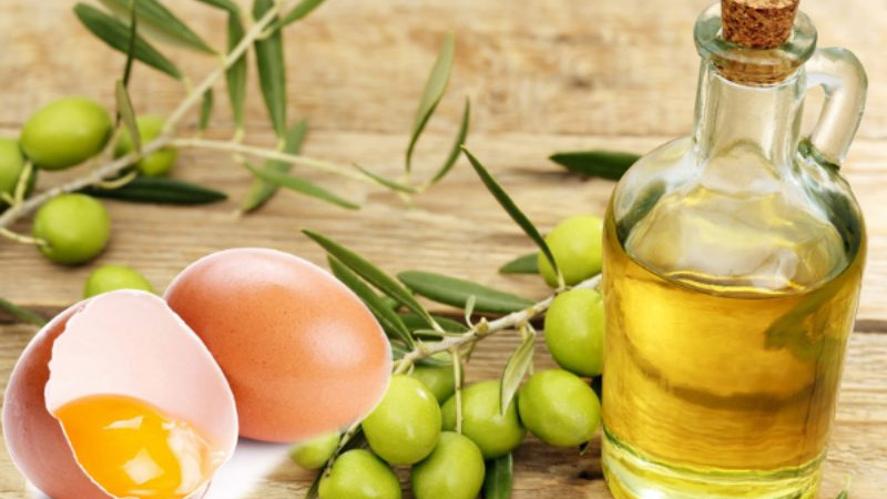 Hỗn hợp lòng trắng trứng và dầu oliu kích thích mọc tóc